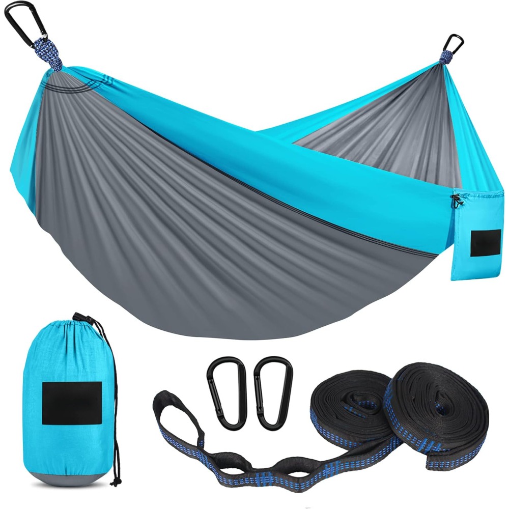 Hammock for Camping (Black & Gray / Medium (Single)): image 2